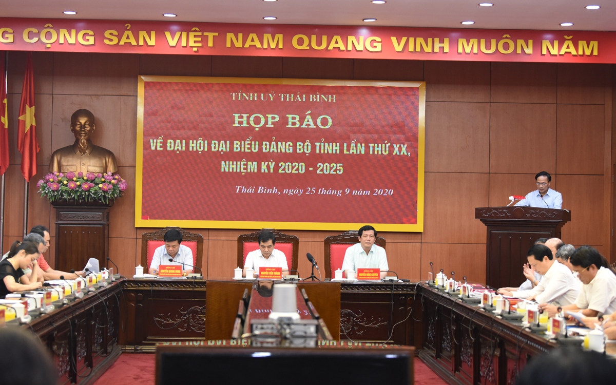 Thái Bình họp báo trước Đại hội Đảng bộ tỉnh lần thứ XX